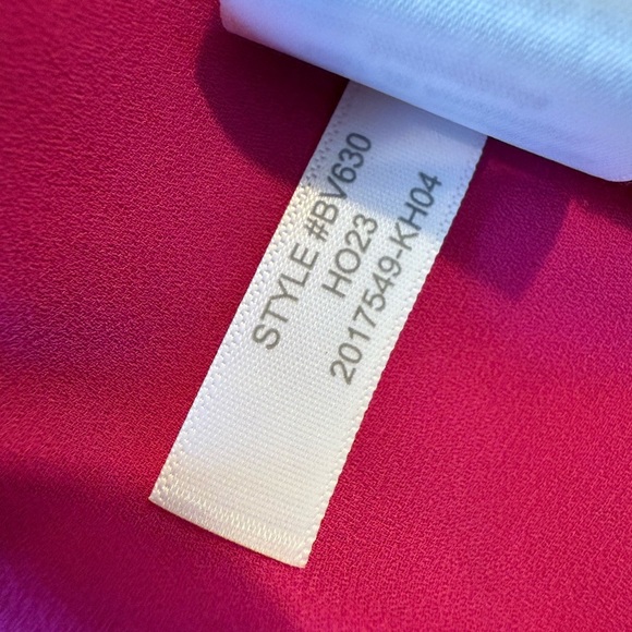 J. Crew Fuchsia Pink High Neck Relaxed Fit Pleated Long Sleeve Top Career  BV630 - Picture 14 of 15